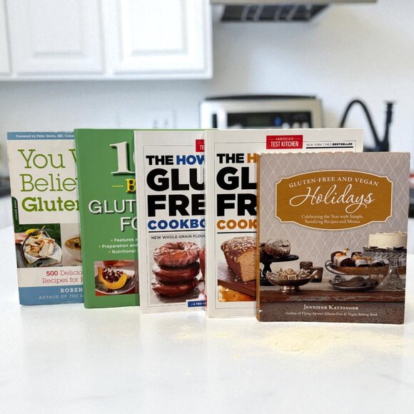 Gluten Free Cookbook Bundle Cooking Books 5 Books Gluten Free Recipes - Picture 1 of 13